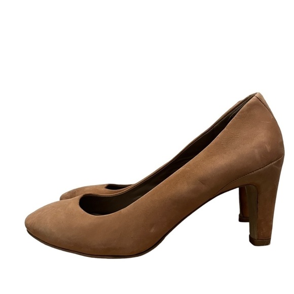 ECCO Camel Brown Almond Toe Leather Pumps 38 - Picture 2 of 6